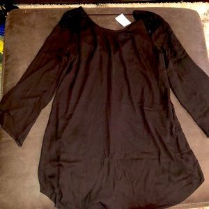 Lush Bell Sleeve Black Dress